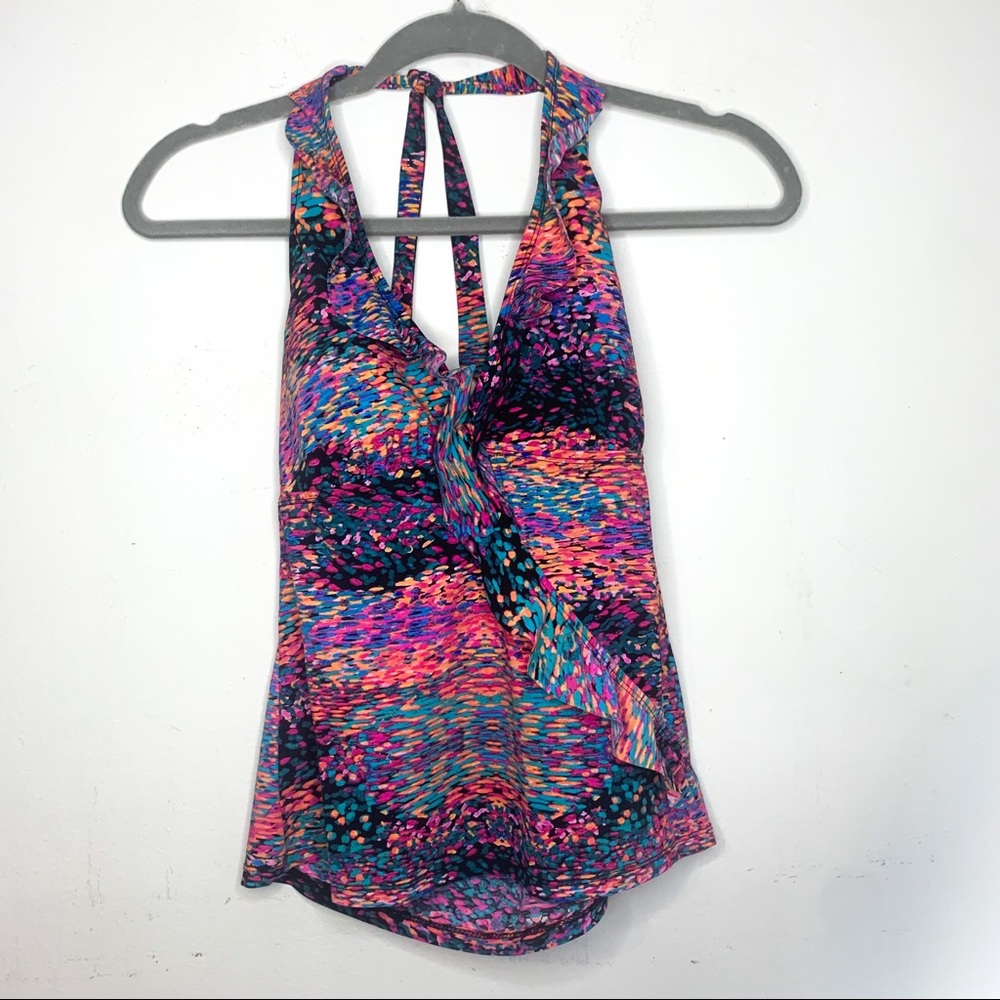Assests By Spanx Tankini Halter Top Bathing Suit Women’s Medium